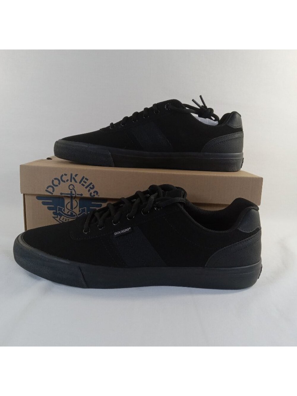 Dockers Hobbs Men's Black Mono Casual Lace-Up Sneakers US Size 12 M New in Box